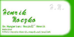 henrik moczko business card